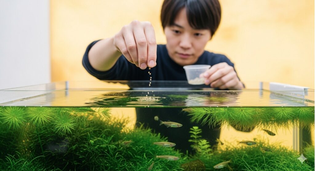 生餌を与える際の共通の注意点