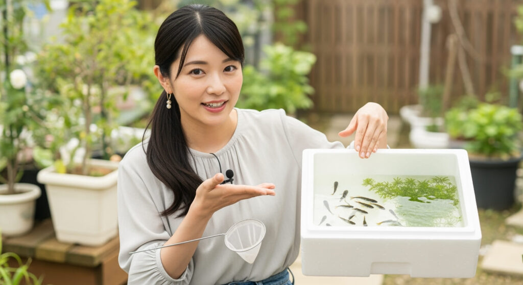 100均発泡スチロールでメダカを健康に飼育するコツ